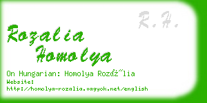 rozalia homolya business card
